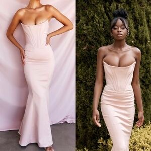 House of CB Blush Malika Corset Gown Dress from Le Jardin Collection